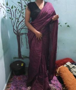 Combo Offer Saree With Stitched Blouse