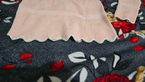 Pink Ruffle Trim Sweater