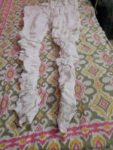 Rear Ruffled chudidaar White