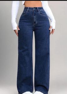 Wide Leg Dark Wash Denim Jeans