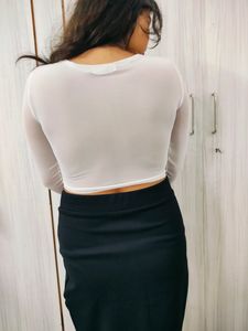 White Leather Top🫧(Branded)🌷SALE🌷