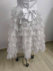 White Ruffled Occasion Dress