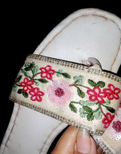 Floral Embroidered Flats