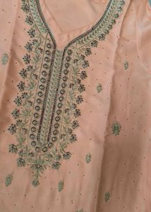 Peach Embellished Kurti