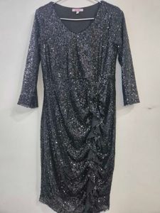 Sparkling Black Sequin Dress