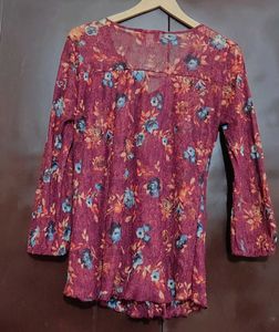 Purple 🟣 Floral Crochet Top for 32 Bust