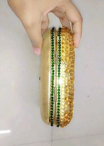 Gold Rhinestone Evening Clutch