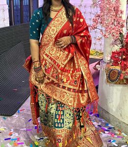 Red &amp; Gold Rajasthani Lehenga
