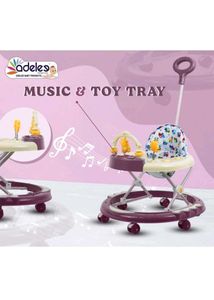 Baby Walker with Teddy Bear Print