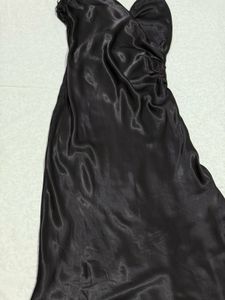 Black Slip midi  Dress