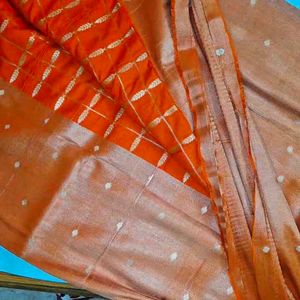 Elegant Orange Saree