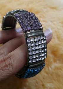 Combo of diamond Kada and earrings