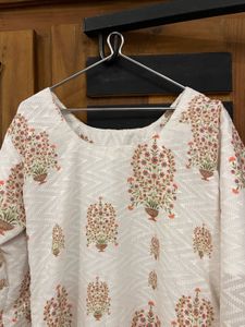Floral Print White Tunic