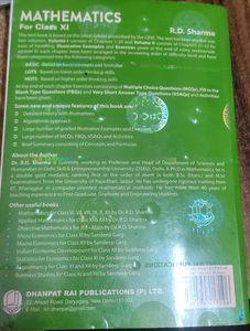 RD Sharma Mathematics XI Volume 1