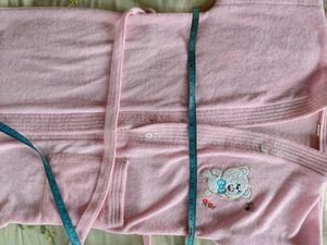 Pink Bathrobe For Children Upto 10yrs