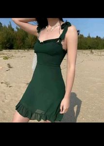 Chic Green Mini Dress [Fixed Price]