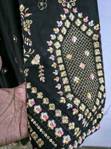 Beautiful Black Embroidered Kurta Set