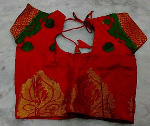 Red color Silk Blouse