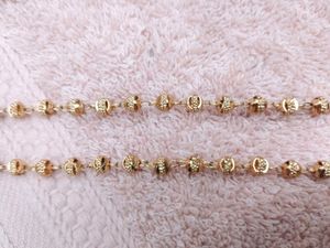 Elegant Gold-Tone Beaded Chain