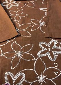 Brown Embroidered Co-ord Set