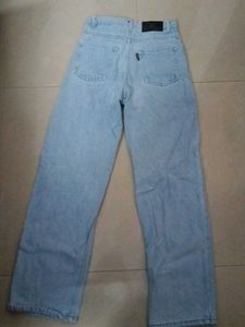 Wide Leg Denim Ice Blue Negotiable