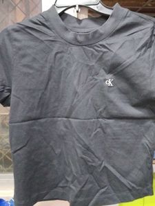CK Black Mock Neck Tee