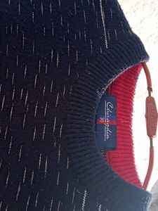 Red &amp; Blue Sweater..🧤🧦🧣