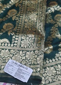 Emerald Green Banarasi Silk Saree