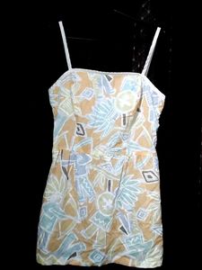 Vintage Print Mini Dress