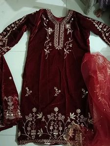 Velvet Heavy Kurta Pant Set