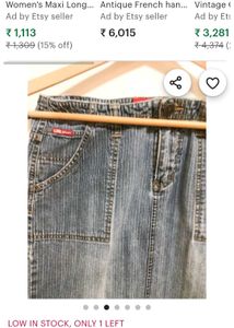 Denim Long Skirt