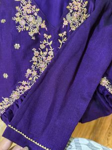Purple Embroidered Designer Anarkali Suit
