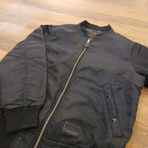 Classic Black Bomber Jacket