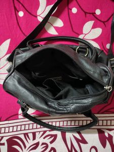 Black Leather Satchel