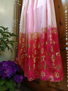 Pink Tie-Waist Maxi Skirt