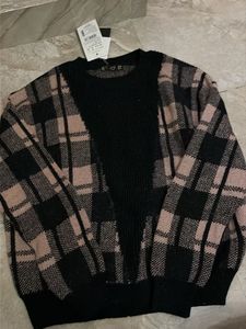 Plaid Knit Sweater