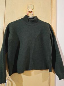 Dark Green Turtleneck Sweater