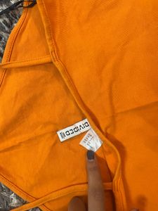 H&amp;M Orange Halter Crop Top