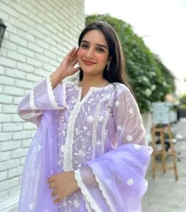 Elegant Lavender Kurta Set