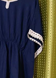 Lavish Navy Blue Kaftan Top!! Freesize