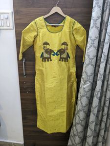 Beautiful Yellow Embroidery Suit
