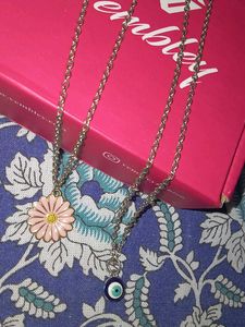 Daisy &amp; Evil Eye Necklace Set
