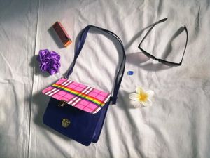 Rainbow Plaid Crossbody Bag