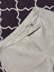 Office Wear Beige Flared Pants