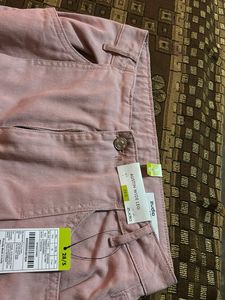 Pink Wide-Leg Denim Pants It Is Fit Size 28to32