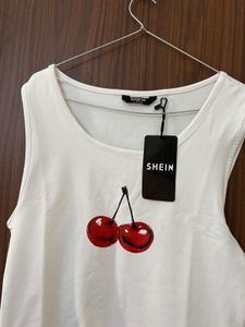 Shein Cute Cherry Print Top