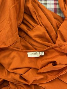 Orange Tiered Mini Dress
