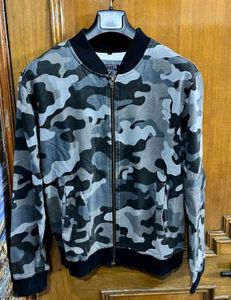 CAMOUFLAGE GREY BOMBER JACKET S