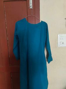 Teal Long Sleeve Knit Kurta