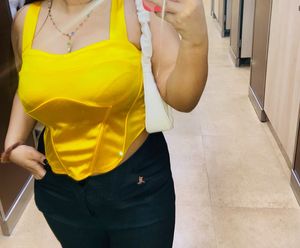 yellow ribbon corset